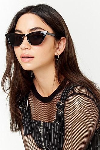 Forever21 Geometric Plastic Cat-eye Sunglasses