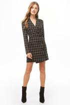 Forever21 Grid Print Button-front Dress