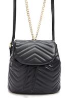 Forever21 Faux Leather Chevron Backpack