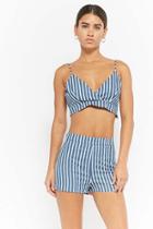 Forever21 Striped High-waist Shorts