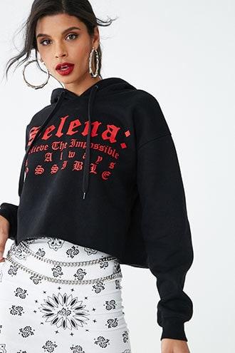 Forever21 Selena Cropped Hoodie