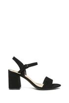 Forever21 Women's  Black Faux Suede Ankle-strap Sandals