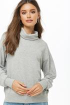 Forever21 French Terry Turtleneck Sweatshirt