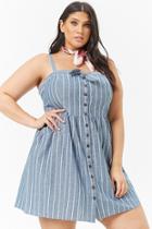 Forever21 Plus Size Pinstriped Cami Dress