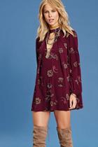 Forever21 Abstract Floral Print Dress
