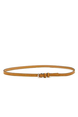 Forever21 Mustard Skinny Faux Leather Belt