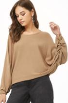 Forever21 Ribbed Batwing-sleeve Top