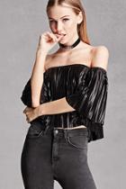 Forever21 Pleated Off-the-shoulder Top