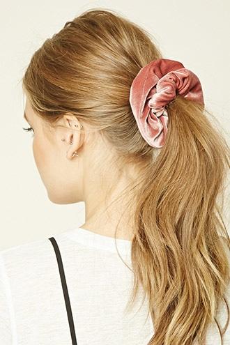Forever21 Blush Velvet Scrunchie