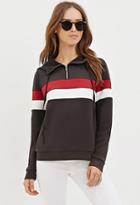 Forever21 Colorblocked Scuba Knit Hoodie