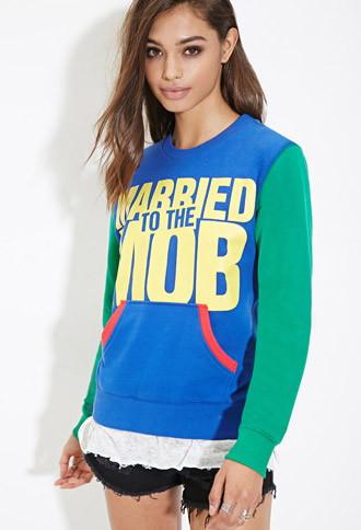 Forever21 Married To The Mob Colorblocked Pullover