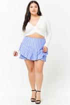 Forever21 Plus Size Striped Tiered Skort