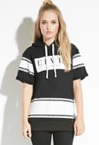 Forever21 Civil Baseball Print Hoodie