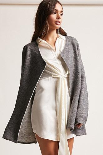 Forever21 Open-front Contrast Cardigan