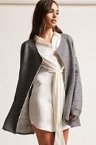 Forever21 Open-front Contrast Cardigan
