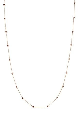 Forever21 Gold & Purple Beaded Chain Necklace