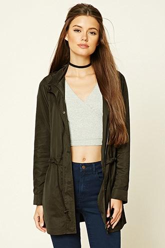 Forever21 Women's  Hooded Windbreaker