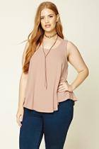 Forever21 Plus Women's  Light Pink Plus Size Strappy Top