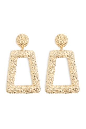 Forever21 Textured Trapezoid Drop Earrings