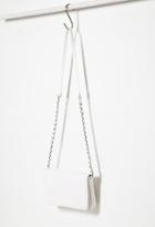 Forever21 Faux Leather Crossbody (white)