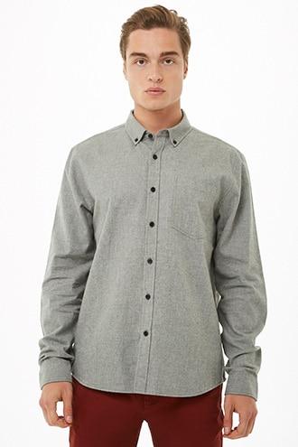 Forever21 Heathered Elbow-patch Shirt