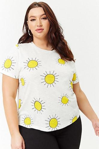 Forever21 Plus Size Sun Graphic Tee