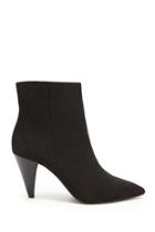 Forever21 Faux Suede Cone-heel Booties