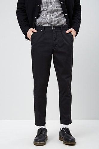 Forever21 Cropped Slim-fit Chino Pants