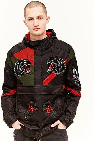 Forever21 Reason Embroidered Anorak