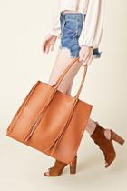Forever21 Izzy & Ali Fringed Faux Leather Tote