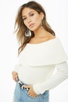 Forever21 Off-the-shoulder Ribbed Sweater