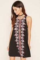 Forever21 Women's  Abstract Print Zipper Dress