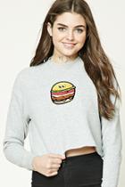 Forever21 Fleece Cheeseburger Sweatshirt