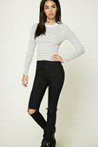 Forever21 Striped Ribbed Top