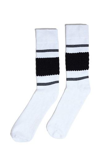 Forever21 Men Richer Poorer Stripe Crew Socks