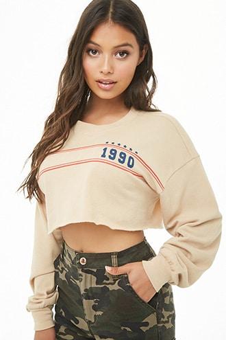 Forever21 1990 Graphic Crop Top