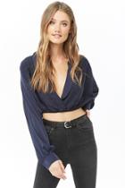 Forever21 Plunging Surplice Crop Top