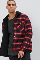 Forever21 Faux Shearling-lined Plaid Flannel Jacket
