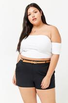 Forever21 Plus Size Belted High-waist Shorts