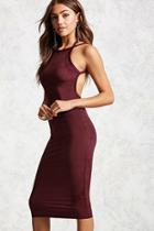Forever21 Faux Suede Backless Midi Dress