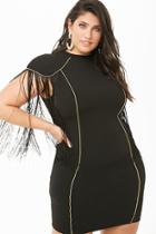 Forever21 Plus Size Fringe Piped-trim Bodycon Dress