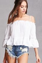 Forever21 Open-shoulder Knit Top