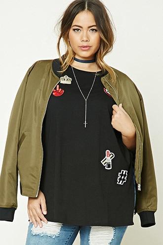 Forever21 Plus Size Sequin Patch Tunic