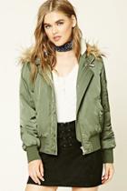 Forever21 Padded Faux Fur-lined Jacket