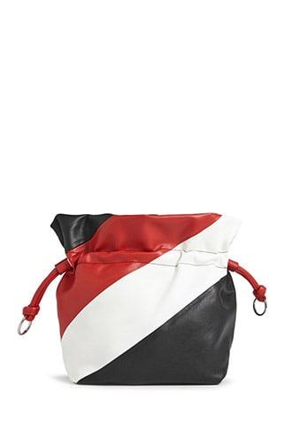 Forever21 Faux Leather Striped Bucket Bag