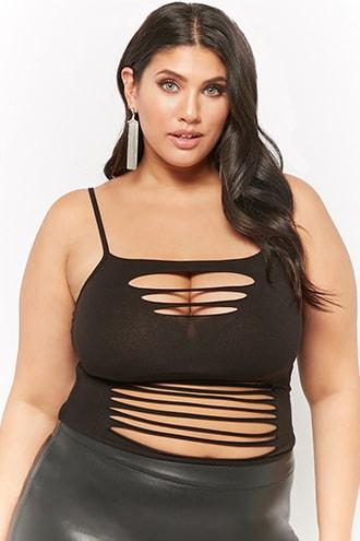 Forever21 Plus Size Kikiriki Distressed Cami