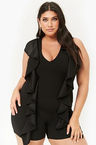 Forever21 Plus Size Ruffle-trim Romper