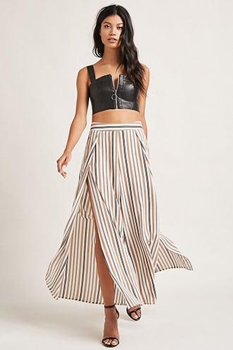 Forever21 Striped Split Palazzo Pants