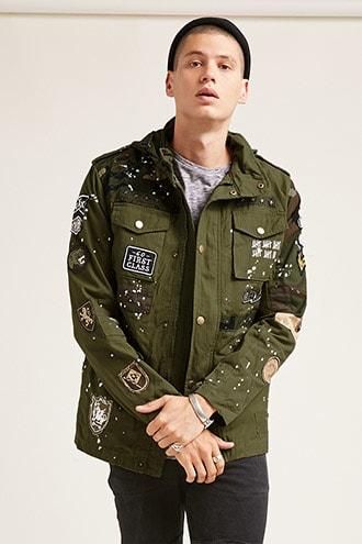Forever21 Reason Patched Army Jacket