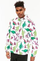 Forever21 Dinosaur Print Hooded Jacket